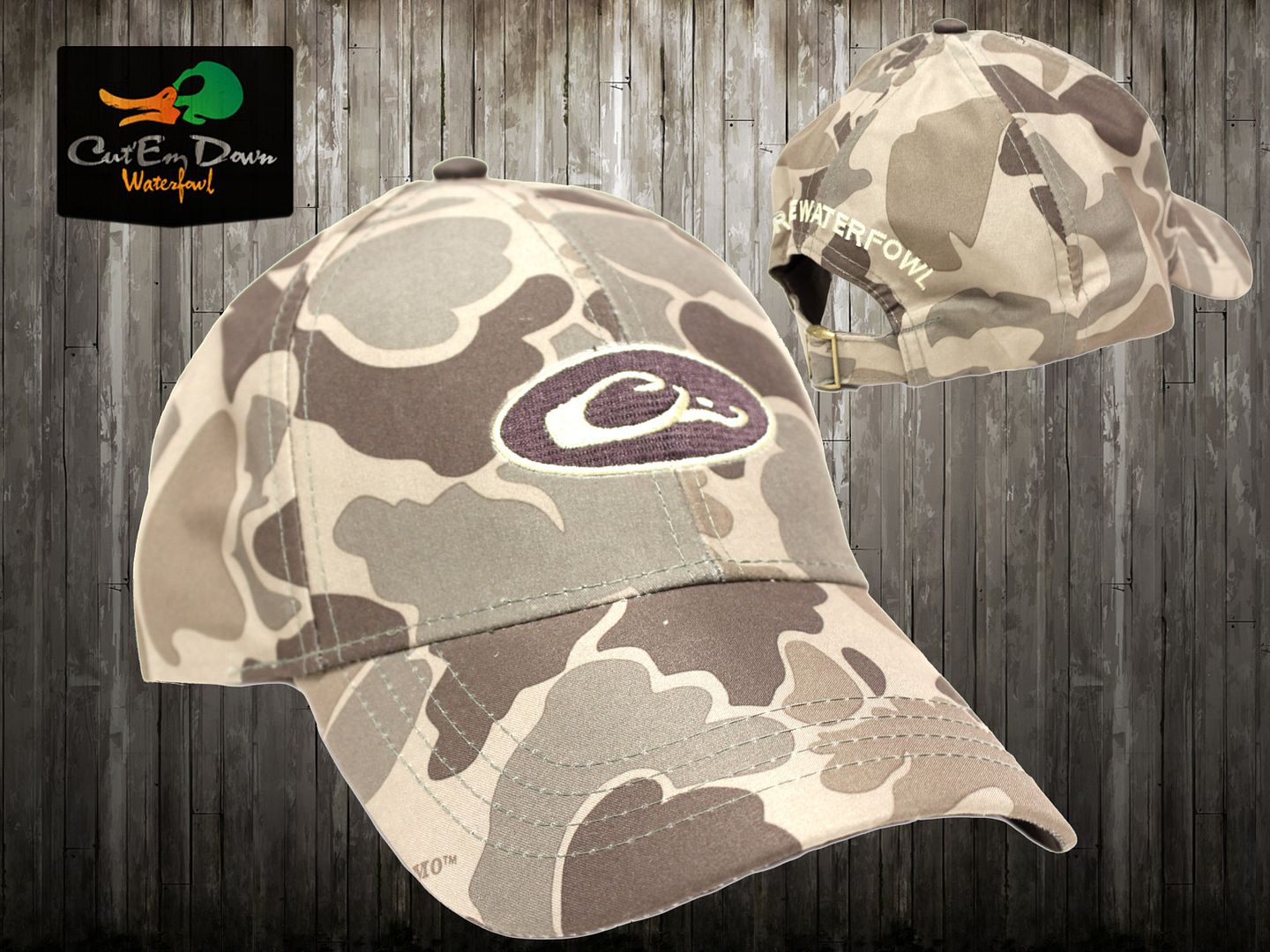 DRAKE WATERFOWL WATERPROOF LOGO BALL CAP HAT OLD SCHOOL TIMBER CAMO eBay