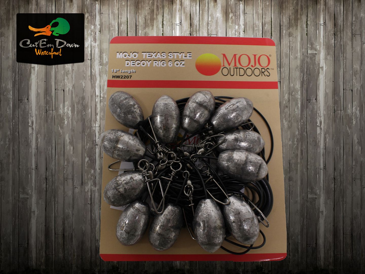 MOJO TEXAS STYLE DECOY RIG DUCK GOOSE DECOY WEIGHTS ANCHORS 6oz 18" 12