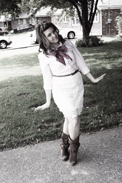 ascot and lace skirt 2