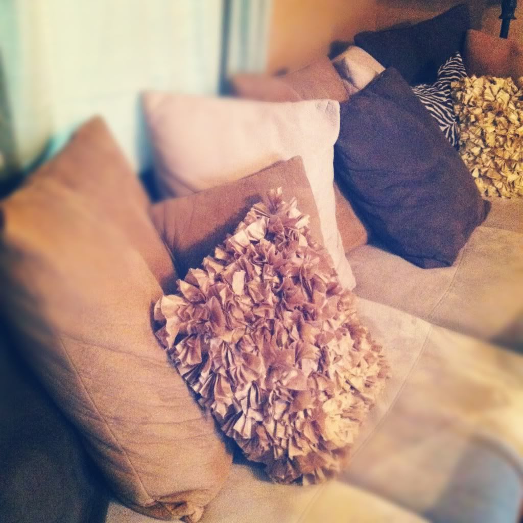 ruffle couch pillows