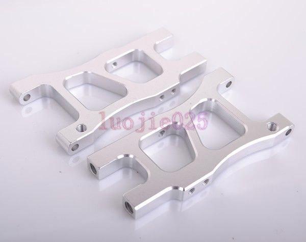 166021 Silver Aluminum Rear Lower Suspension Arm For HSP RC 1:10 Off-Road Buggy