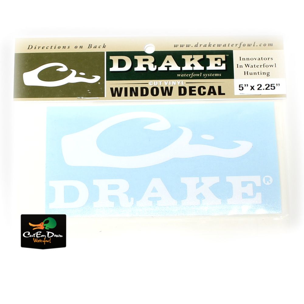 DRAKE WATERFOWL SYSTEMS DIE CUT LOGO DECAL WINDOW STICKER 5\