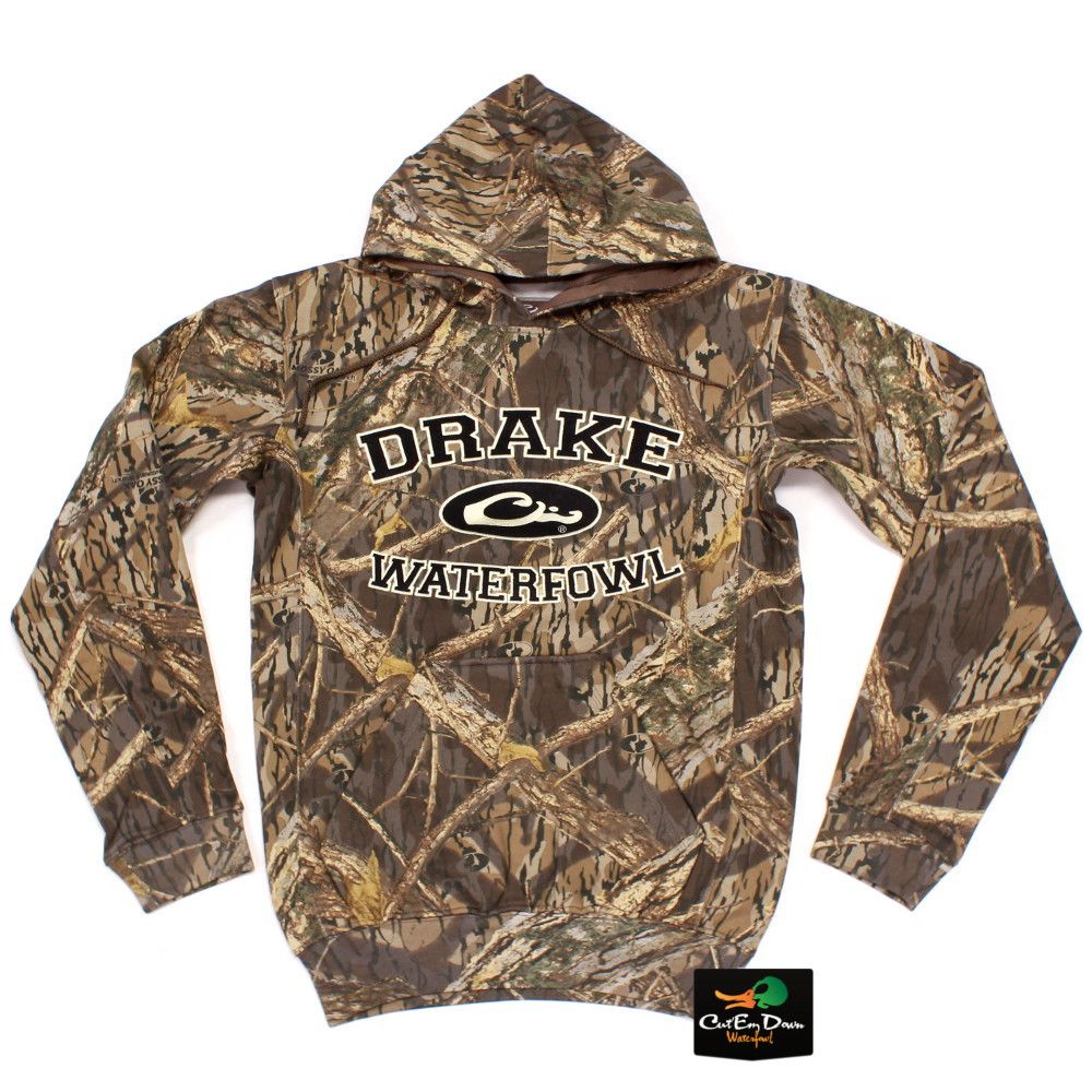 DRAKE WATERFOWL COLLEGIATE HOODIE HOODED SWEATSHIRT SHADOW BRANCH CAMO ...