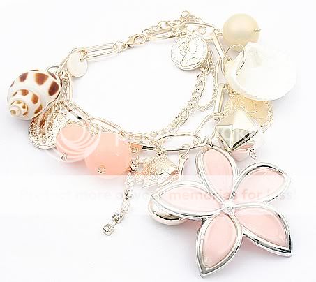 Vintage Style /Ball&Shell&Flower&Conch Bracelet D24  