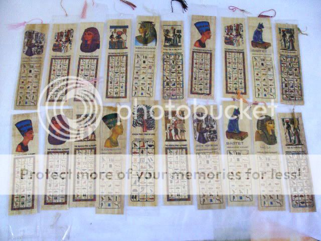 20 EGYPTIAN LARGE PAPYRUS BOOK MARKS MARK LOT WHOLESALE  