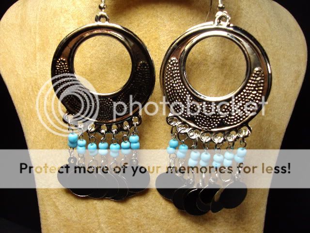 earrings belly dance TRIBAL coin dangle EGYPTIAN gypsy  