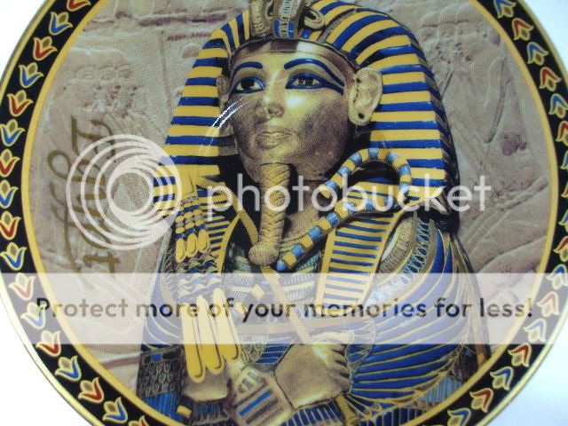 egyptian ceramic plate decor decorative plate pharaoh 6 king tut face 