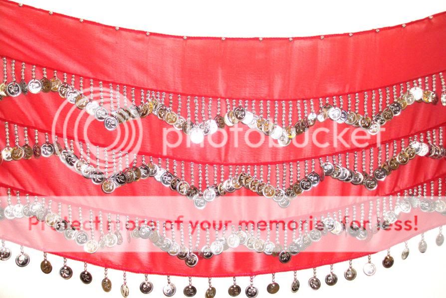 BELLY DANCE PROFESSIONAL XL COSTUME HIP SCARF EGYPT  