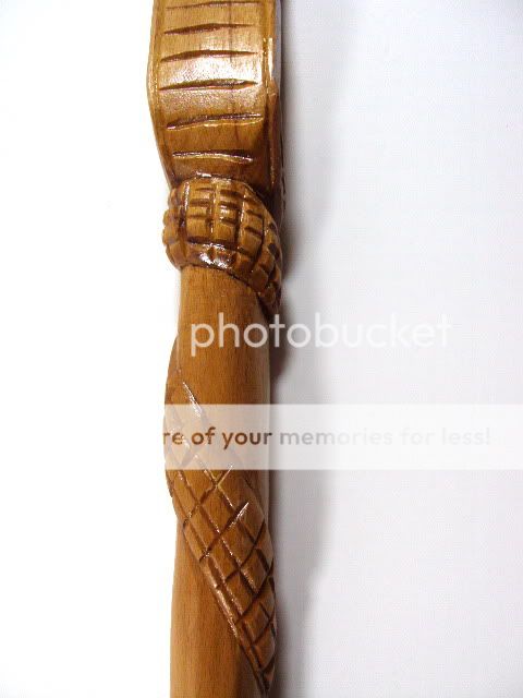 Walking Cane Canes Stick Handmade Cobra Carved All Natural Old African 