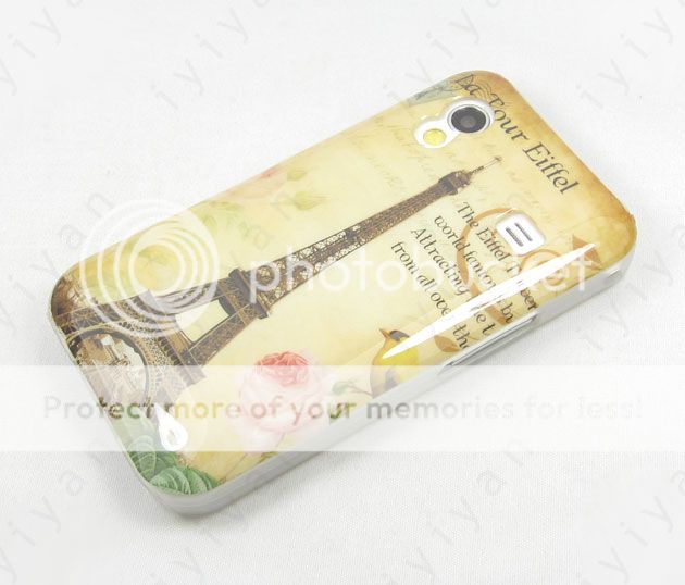 Paris Tour Eiffel Tower Flower Hard Cover Case for Samsung Galaxy Ace S5830